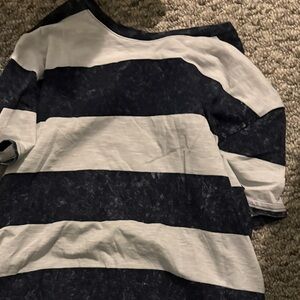 Goodfellow & Co Navy and White Striped Shirt